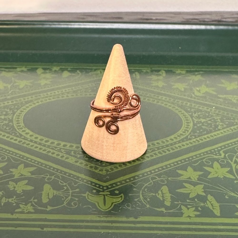 5/$20 Copper Wire‎ Swirl Ring 6